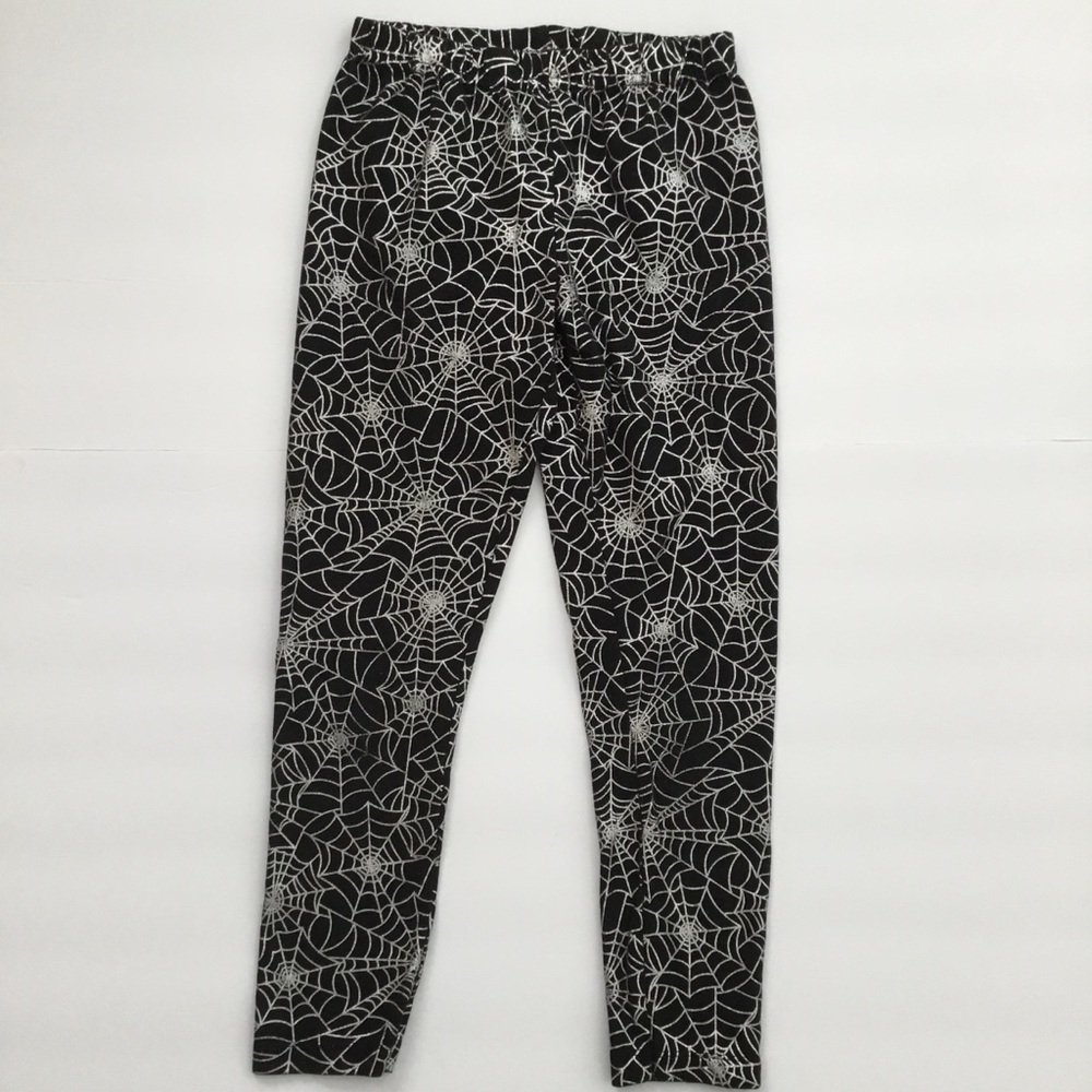 Sparkle Spider Web Halloween Leggings Size M(7-8) EUC - Picture 2 of 6